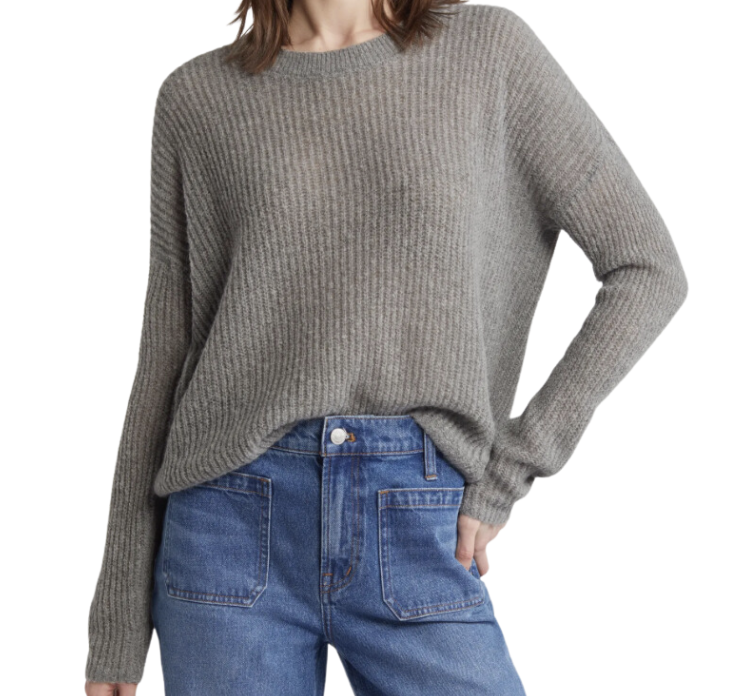 Ribbed Crewneck Sweater